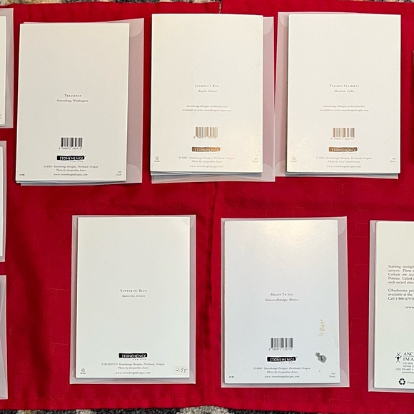 Stonehenge Design Cards.  Secret Message on Bookmark. Set of 10 - Picture 3 of 4